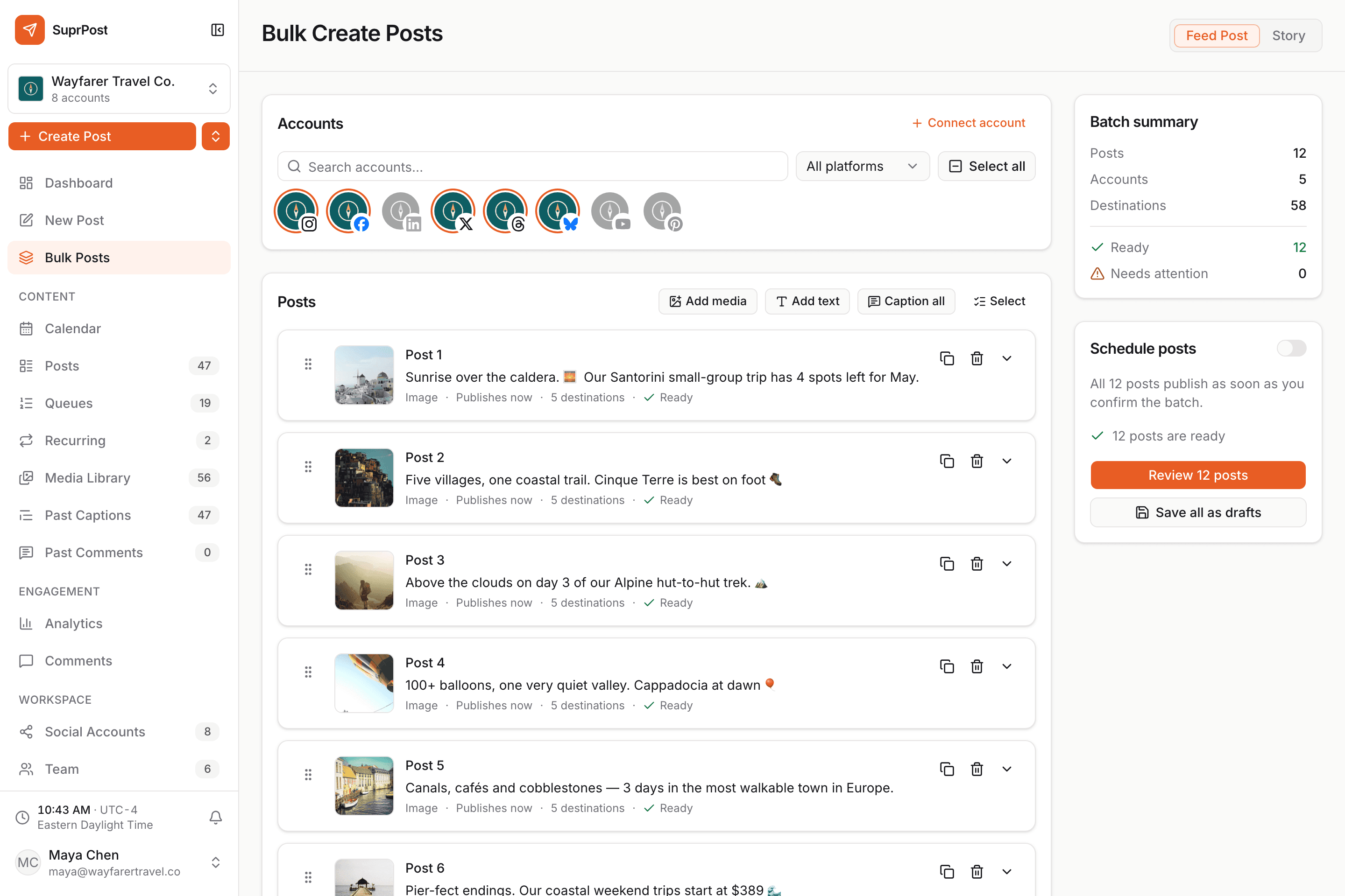 SuprPost Bulk Create