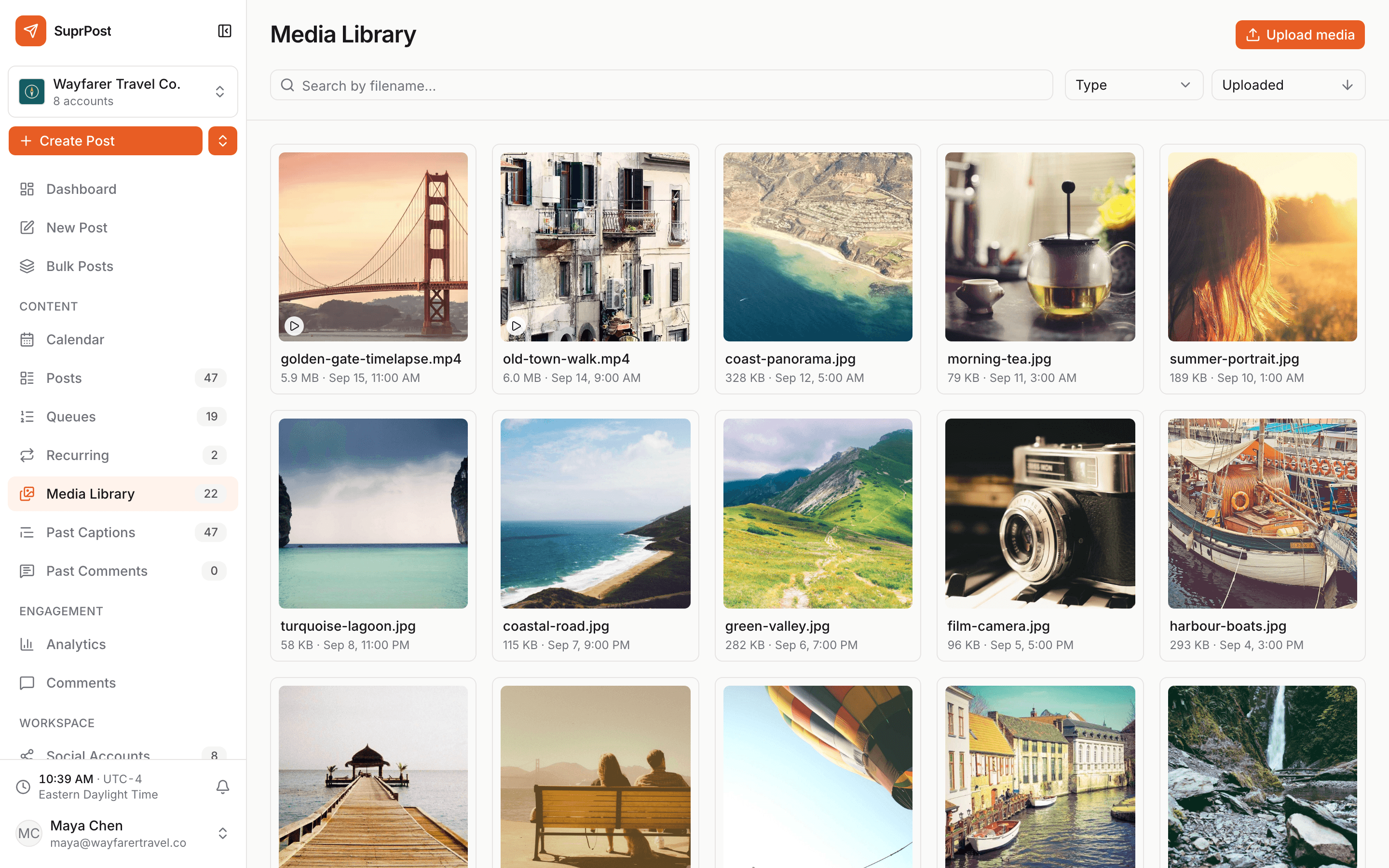SuprPost media Gallery